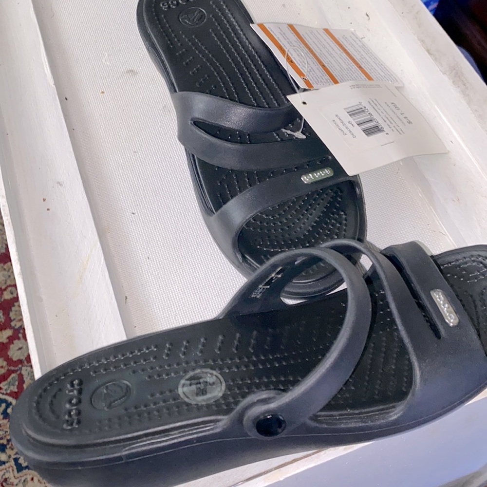 CROCS Patricia wedge black/black W8